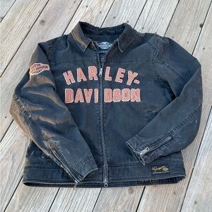 Harley-Davidson Canvas Jacket Men’s Large | Distressed Biker Workwear